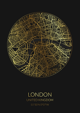 London Black Gold Map