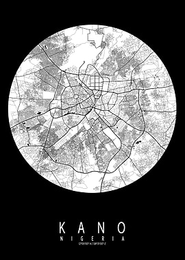 Kano City Map Full Moon