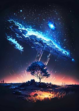 Night Sunset Landscape