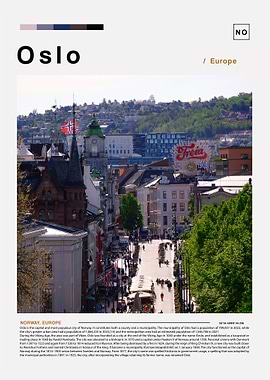 Oslo Landscape Poster