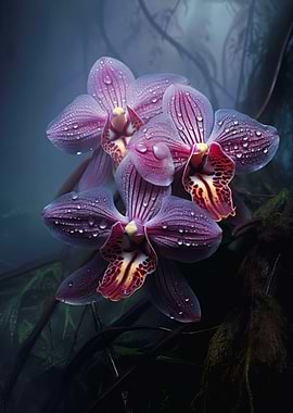 Red and Violet Orchids