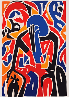 Modern Abstract Figure Art