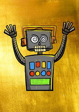 Cute Robot Music Lovers