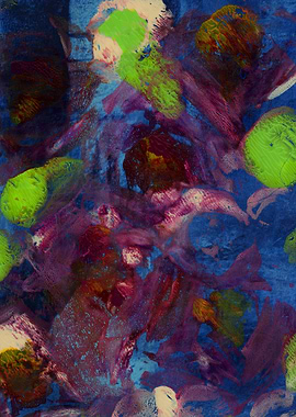 Abstract Blue Flowers