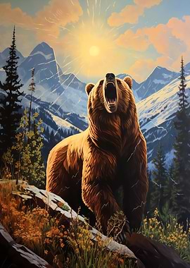 Natural Wild Bear