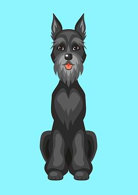 Cute Black Riesenschnauzer