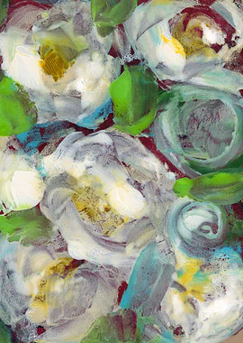 Abstract White Floral