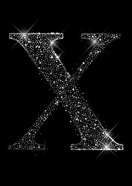 Glitter letters X