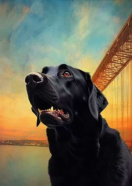 Dawn Hound Digital Poster