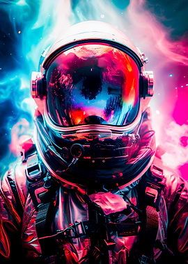 Astronaut Space Nebula