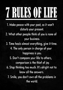 7 Rules Of Life