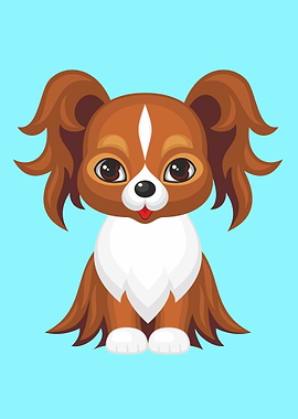 Cute Papillon Dog