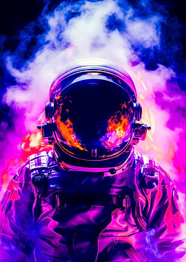 Astronaut Space Nebula