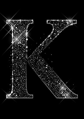Glitter letters K