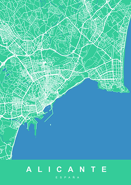 MAP ALICANTE SPAIN