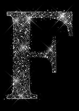 Glitter letters F