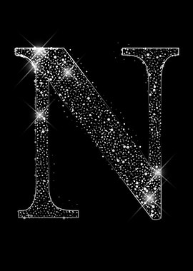 Glitter letters N