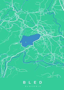 MAP BLED SLOVENIA