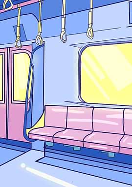 train vaporwave