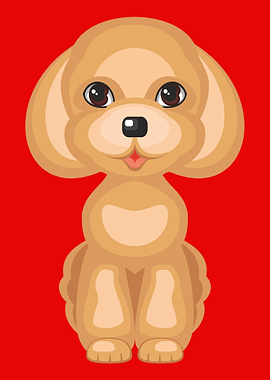 Cute Toy Poodle dog