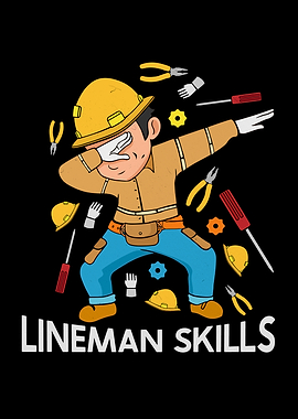 Dabbing Lineman Gift Men