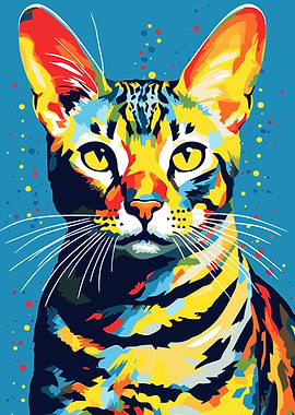 Cat WPAP Pop Art