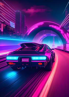 Synth Wave Car