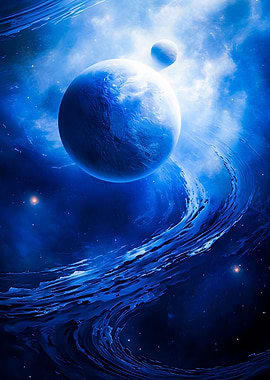 Space Planet Abyss neon