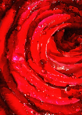 Painted macro rose