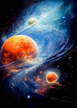 Space Planet Abyss neon