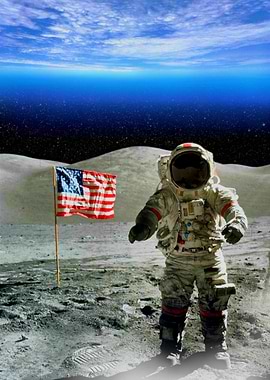 astronaut to the moon