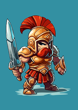 Spartan warrior cartoon