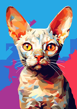 Cat WPAP Pop Art