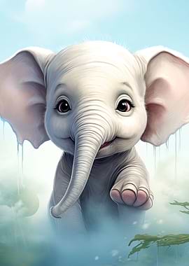 Cute Funny Baby Elephant