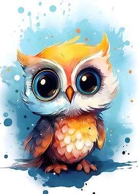 Cute Watercolor Owl