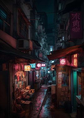 Cyberpunk metropolis