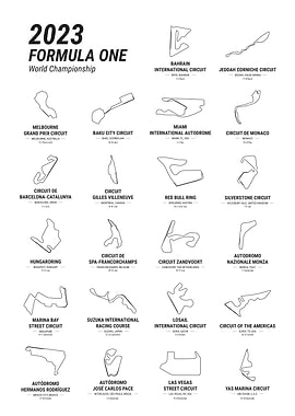 2023 Formula 1 Season Maps
