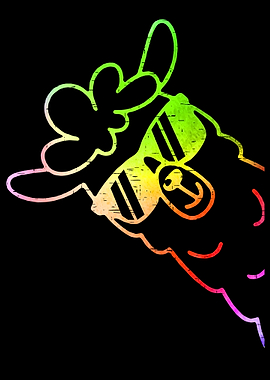 Cool alpaca llama sunglas