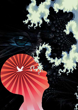 Human head silhouette