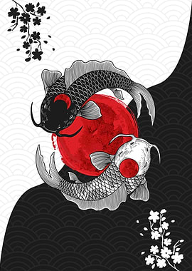 Koi Fish Yin Yang