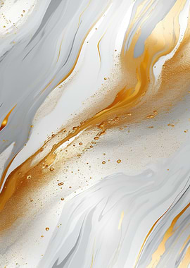 Silver And Gold Marble