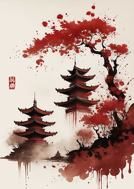 Japanese Ink Wash Painting