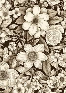 Vintage White Flowers