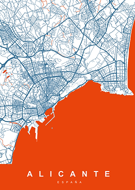 MAP ALICANTE SPAIN