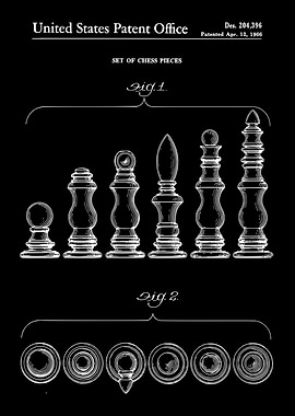 1966 Set of Chess Pieces