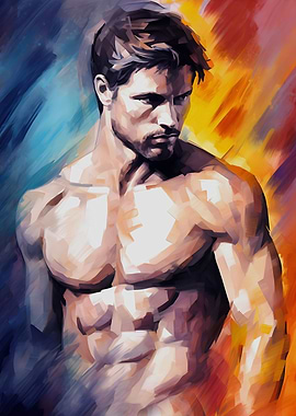 Beautiful male body art 1