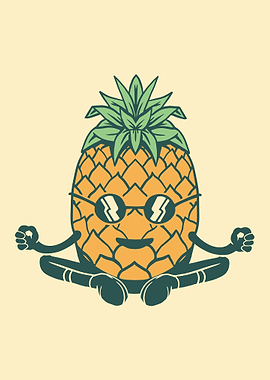 Yoga Meditation Pineapple
