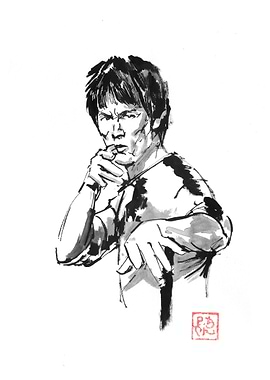 bruce lee en garde