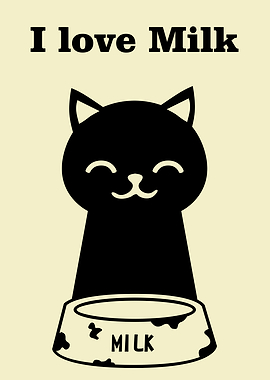 Cat Drinking Milk
