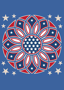 United States Flag Flower
